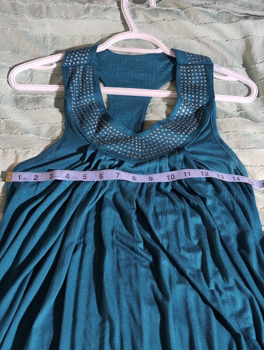 Unbranded Size S Blue Rhinestone Collar Dress - Picture 4 of 5